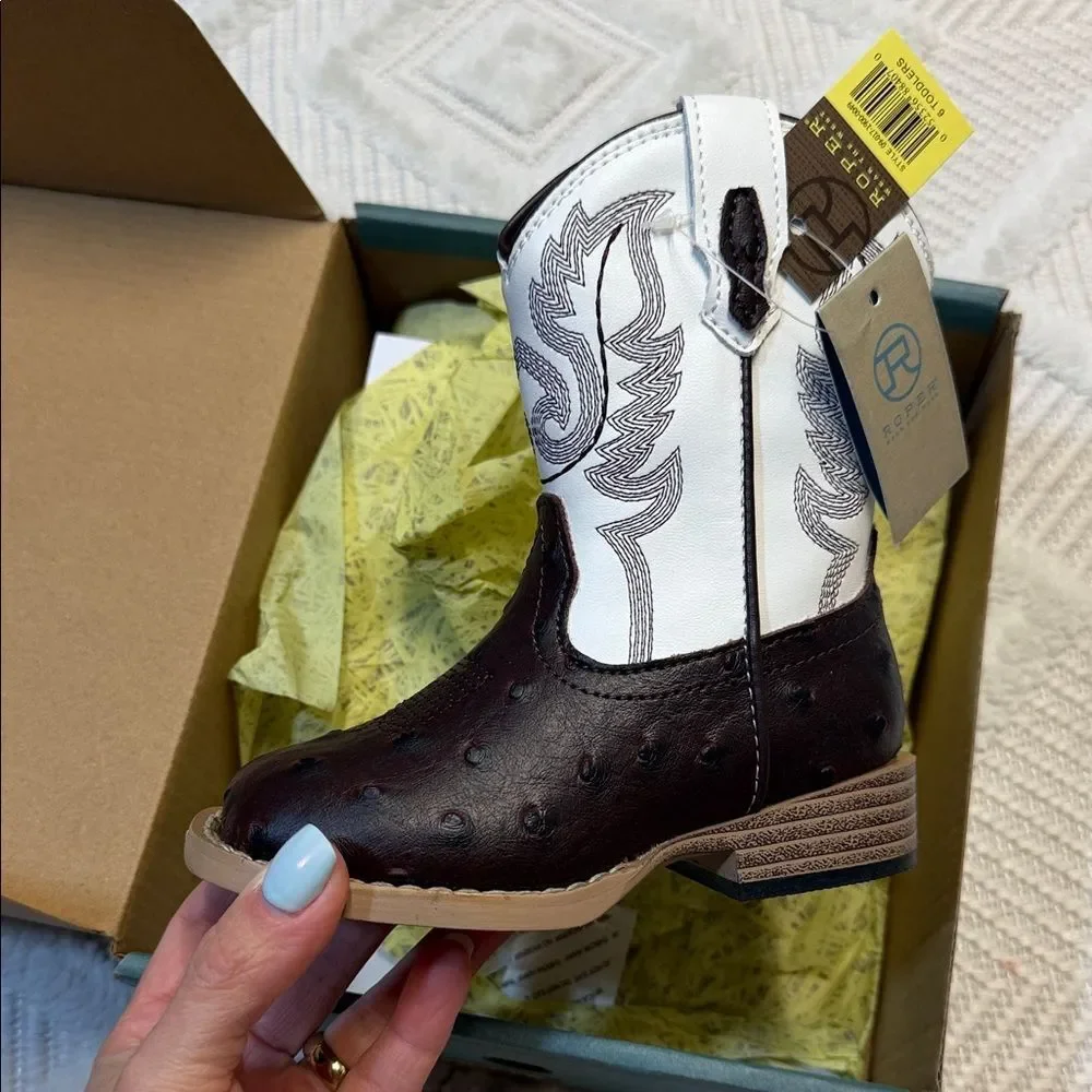 Roper Boots - Bumps - Brown / White